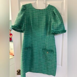Lilly Pulitzer Green Tweed Dress